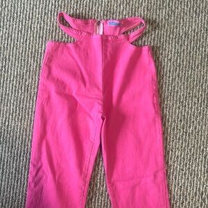 EDIKTED pink cut out pants